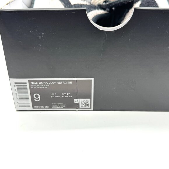 Nike Mens Dunk Low Retro Panda-Monium Black White Shoes Sz 9 New IB2990-100